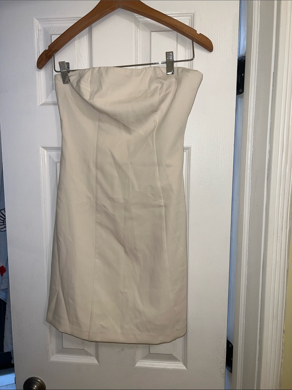 a new day Strapless Cream Sheath Dress